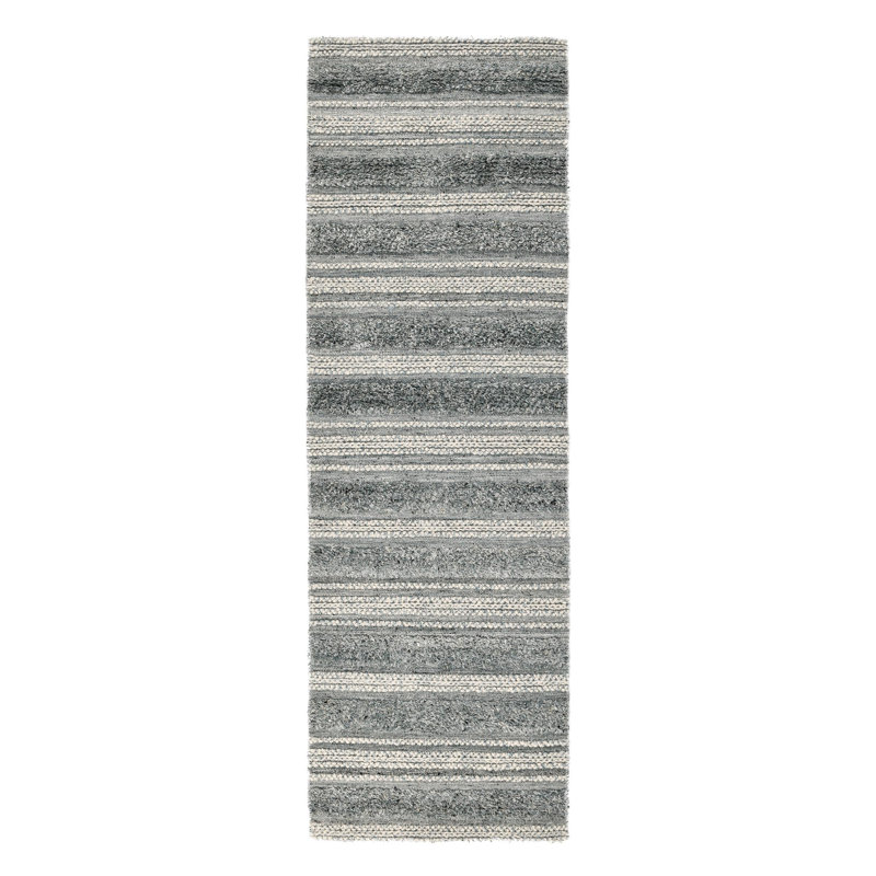 Elko Striped Area Rug in Blue