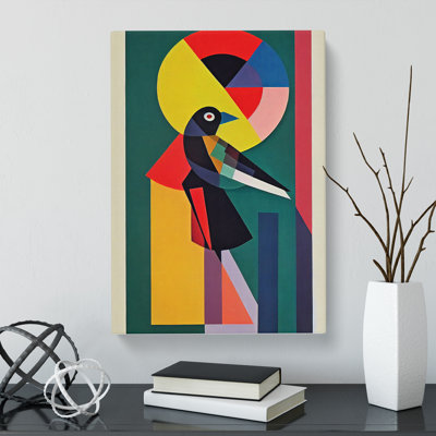 Magpie Bird Abstract Vol.3 - Wrapped Canvas