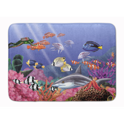 Tapis pour salle de bain en mousse à mémoire de forme undersea imaginaire