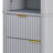 Modern Tall Storage Cabinet with Adjustable Shelves and Drawer-1973526845