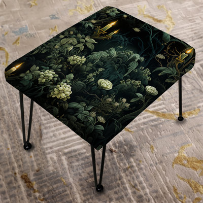Haunted Nocturne Moody Patterns - Botanical Rectangle Ottoman