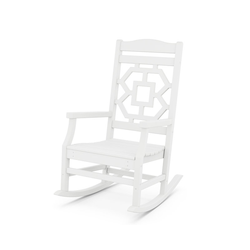 Chaise berçante en plastique POLYWOOD, Blanc