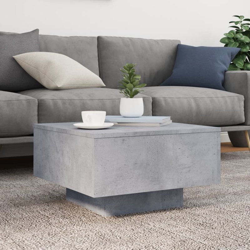Bronda Four Leg Coffee Table, 31cm H x 55cm W x 55cm D, Concrete Grey