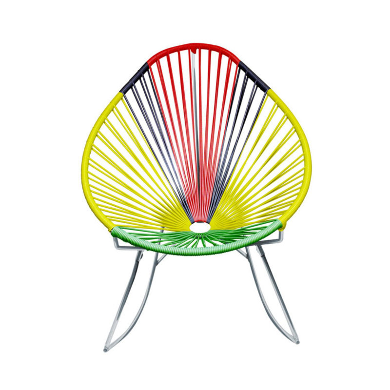 Chaise berçante Innit Designs Acapulco, Deux-tons, Chrome