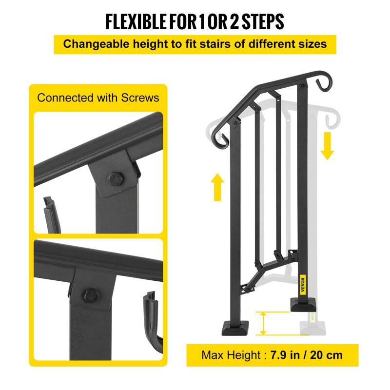 Rampe d'escalier 37,8 po x 22 po x 3,9 po