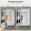 Ayushma Bathroom Mirror Cabinet with LED Lights, 3-Tier Storage Shelves-321371684