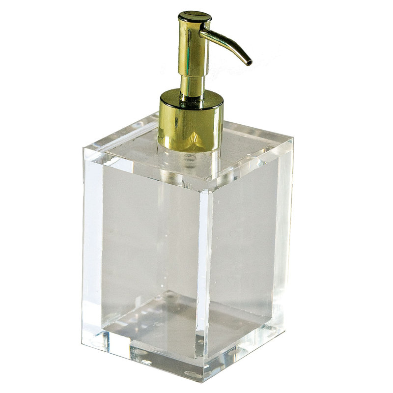 Soap / Lotion Dispenser, Gold/Clear