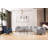 Stylish 3-Seat Sofa, Light Grey Upholstery, 84.6 x 34.3 x 33.9 inches | Beech Wood and Chipboard Frame, 100% Polyester Fabric | Comfortable Fixed Cushions with Foam & Feather, 2 Decorative Pillows Included-1172703402-1172703400