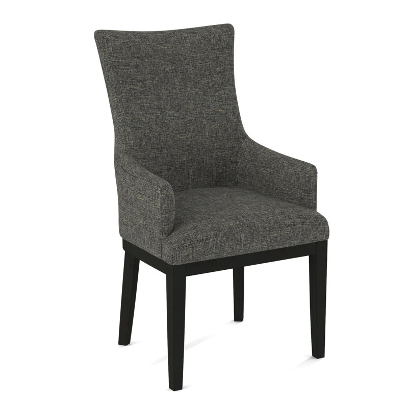19'' H Upholstered Armchair, Black, 61536-78