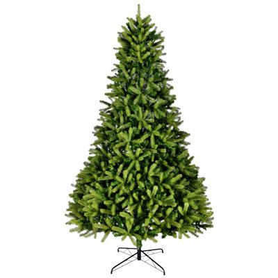 Arbre de Noël artificiel avec 2576 pointes de branches mixtes en PE et PVC, faux sapins de Noël à charnière non éclairés de qualité supérieure, décoration des Fêtes, assemblage facile, support en métal pliable,