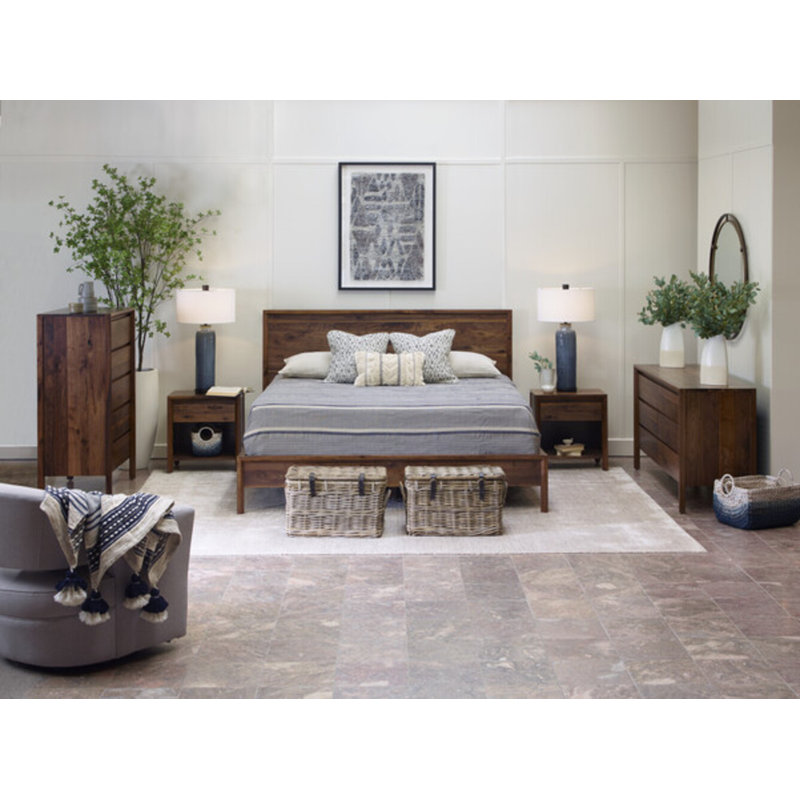 Rustic Walnut Bed, King