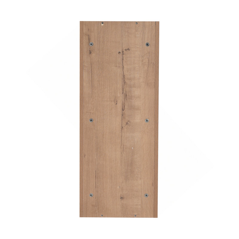 12" Bathroom Wall-Mounted Storage Rack, Float Mounting Design, Imitative Oak