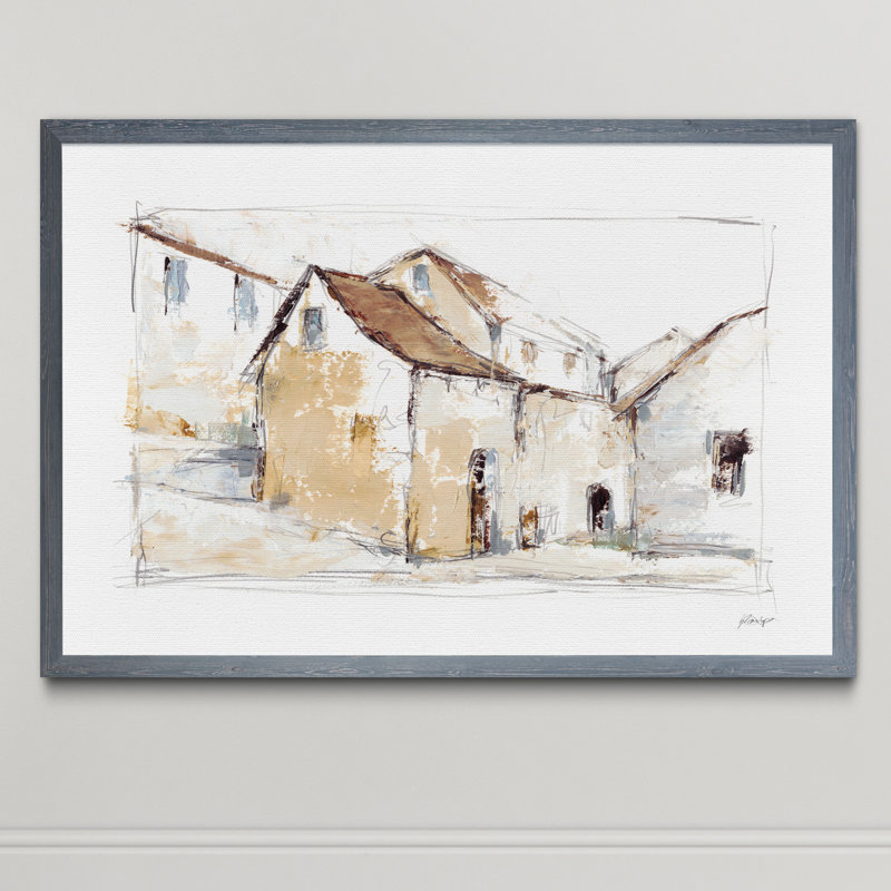 "quiet streets i" par paul cezanne-photo cadre, reproduction d’art sur papier, H 28 po x l 38 po x 1,25 po, Pas de tapis