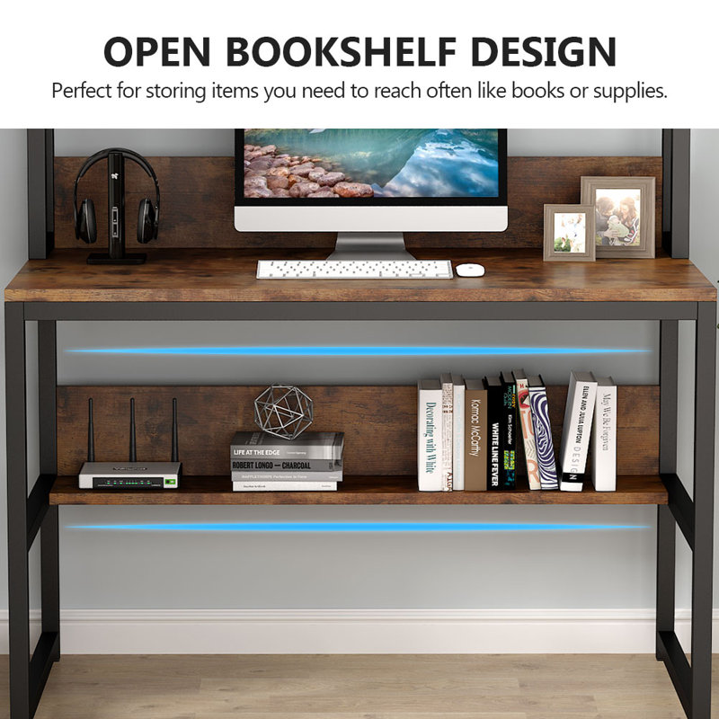 Lakitia Computer Desk, Brown