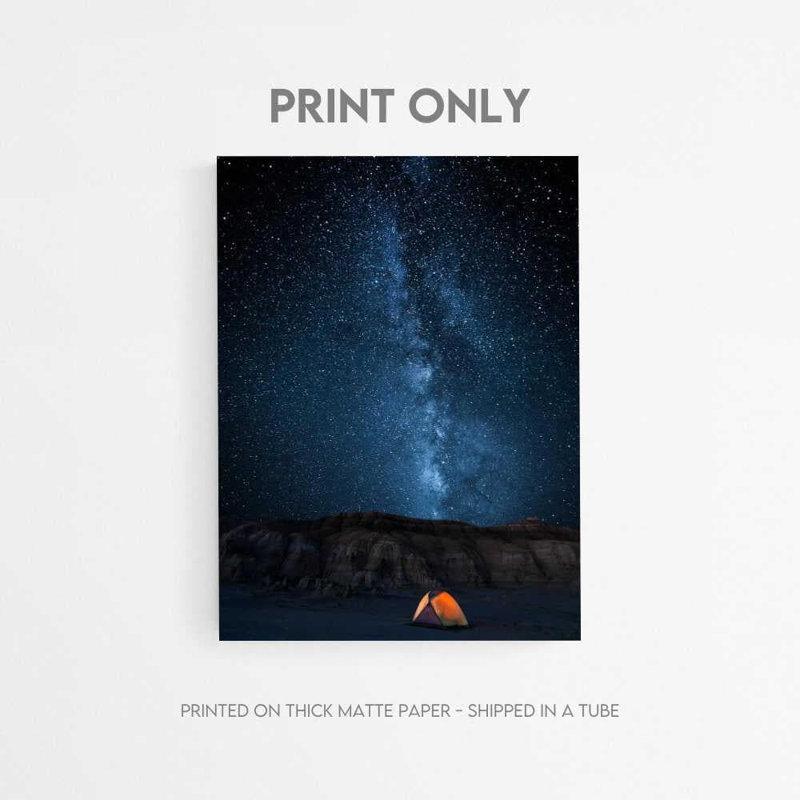 «The Sky is My Blanket», reproduction d'art encadrée, tailles multiples, H 42 po x l 56 po, Blanc