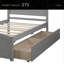Lit plateforme simple avec deux tiroirs-405435529