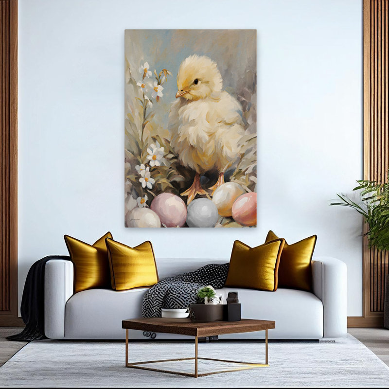 Henrietta - Art contemporain, oiseaux, faune, H 40 po x l 60 po