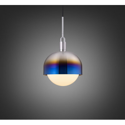 Luminaire suspendu fourchu / abat-jour / globe / opale
