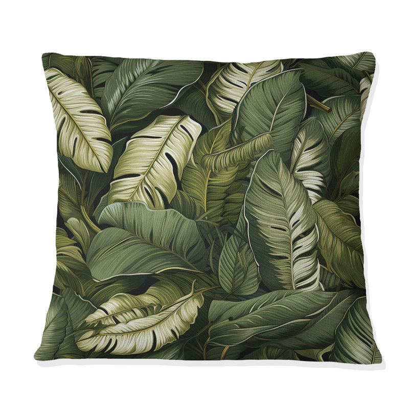 Floral Throw Pillow, 18" H x 18" W