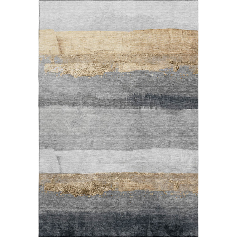 Premium Machine Washable Fairwood AMF1883 Stripes Rug, Rectangle 10' x 14'