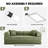 Boneless Corduroy Convertible Sofa Bed - Folding Floor Futon Sleeper with Pillows, Comfy Lounge Loveseat for Living Room Bedroom, Light Green-142675250