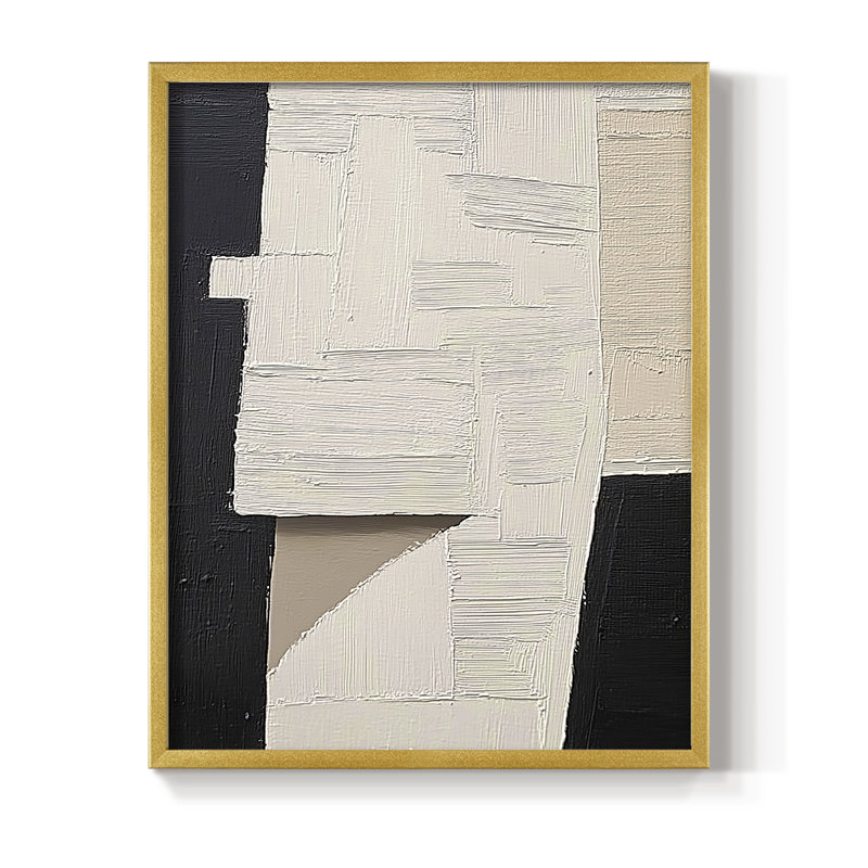 Série ABSTRACT DCLI, reproduction encadrée - bois massif, H 30 po x l 24 po, Doré