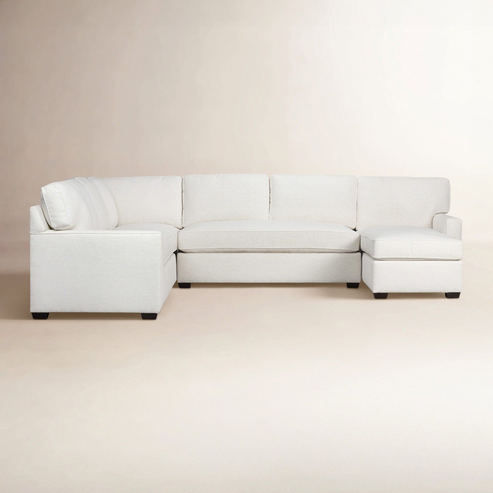 Taylor Upholstered U-Sectional, Nomad Snow Crypton® Chenille, Left Hand Facing