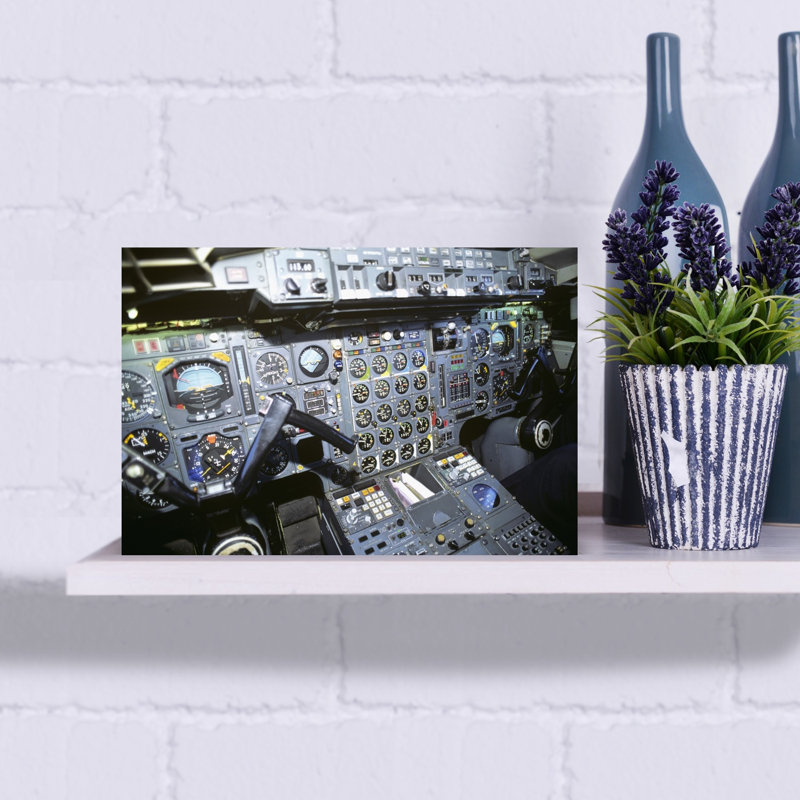 Cockpit Of Concorde Sst - Supersonic Transport Classic Retro Vintage Wall Art, H 12 po x l 18 po