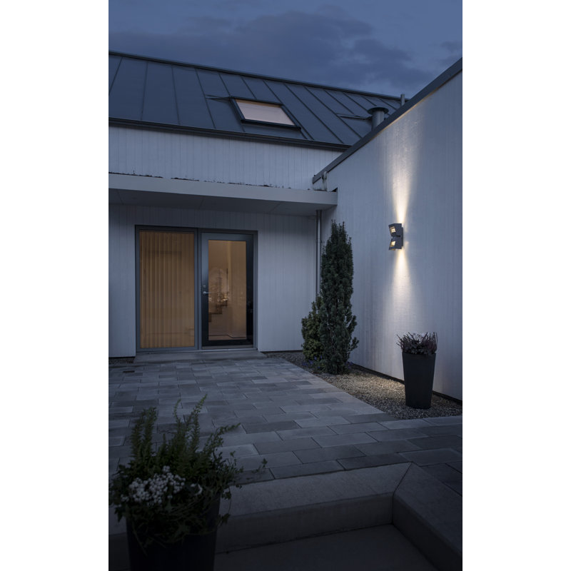 Potenza Outdoor Sconce, Lacquered Anthracite