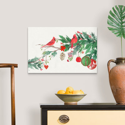 Oiseaux de Noël I - reproduction d'art sur toile