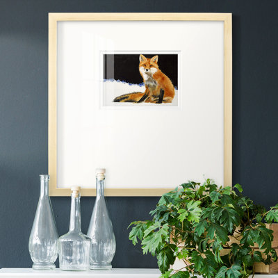 Renard encadré sur papier