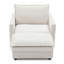 Confortable canapé-lit simple rembourré en chenille avec repose-pieds, idéal pour lire, se prélasser et passer la nuit dans des coins confortables