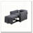 Zoey 33.25" Dark Gray Linen Convertible Sleeper Chair with Side Pocket-846940445