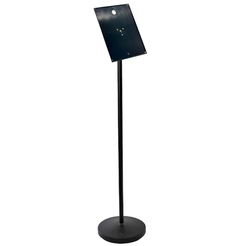 Black Plastic Floor-Standing Sign Holder with Swivel Frame