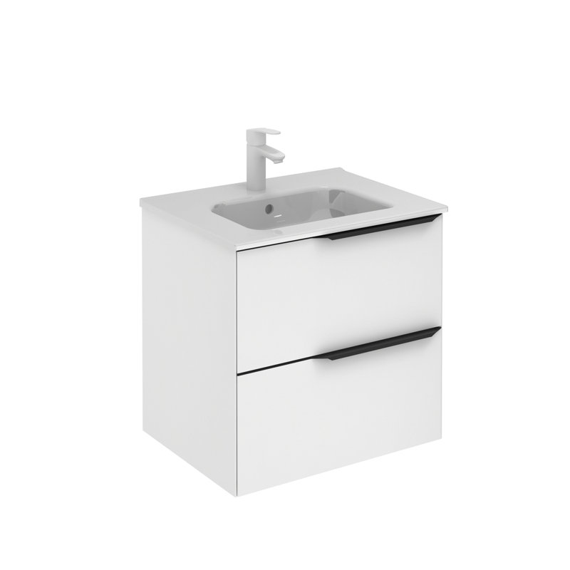 Ensemble de meuble-lavabo simple 24 po Mio, Blanc mat
