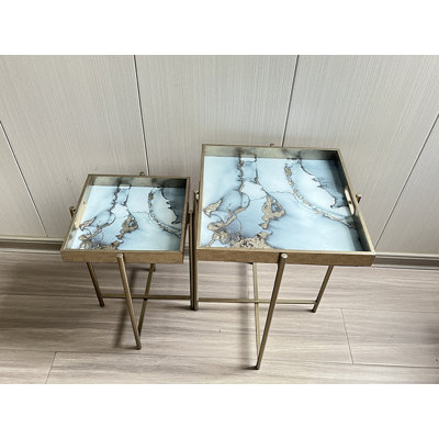 Aifric Tray Top Side Table Set