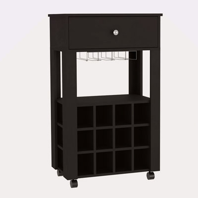 1-Drawer 12-Bottle Wine Cabinet