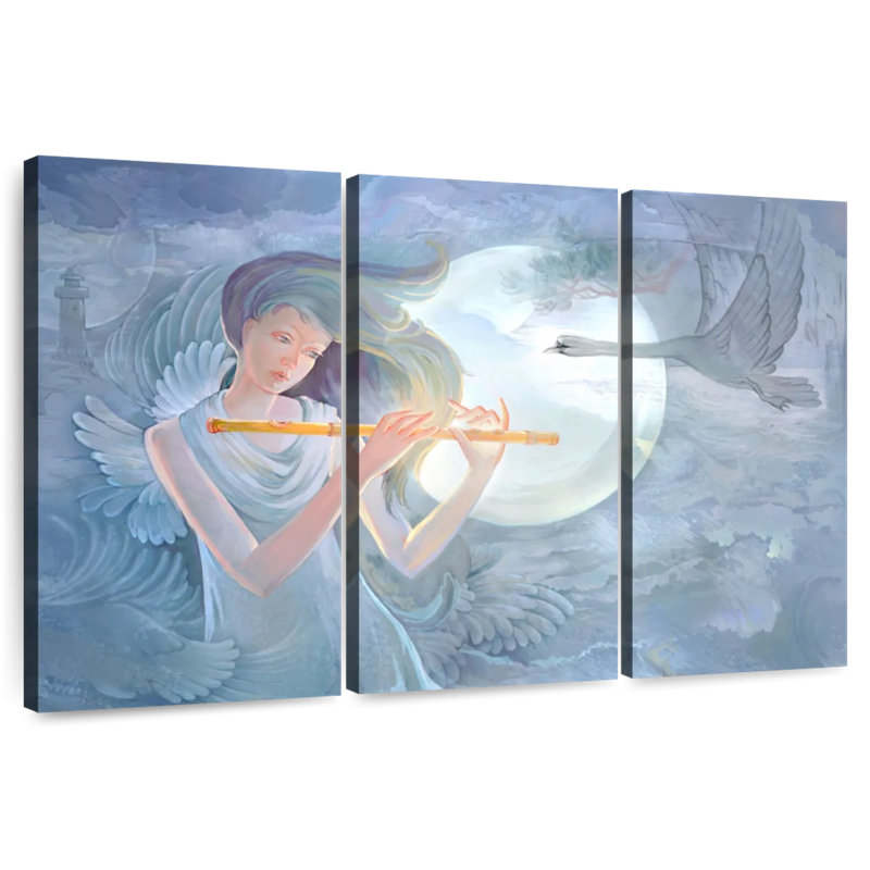 Abarca Flute Lady, 20" H x 33" W