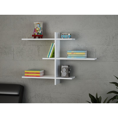 Tablette décorative 3 pièces avec tablettes réglables Wadley