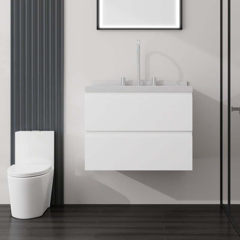 Meuble-lavabo flottant avec lavabo