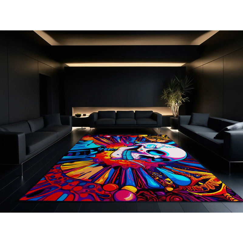 Tapis couleur cyclone, Rectangulaire 8 pi x 12 pi