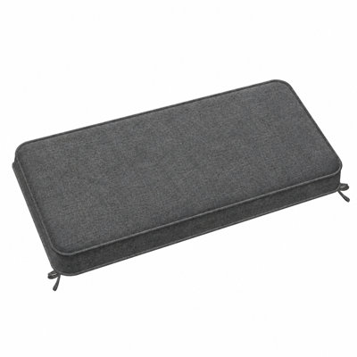 Coussin de banquette sur mesure de 7,6 cm de haut avec double passepoil et 2 attaches pour banquette de salle à manger ou coin repas.