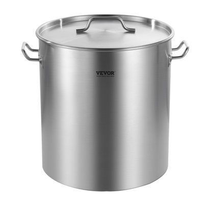 64QT Stainless Steel Stockpot Cooking Kitchen Sauce Pot with Basket Lid Handle