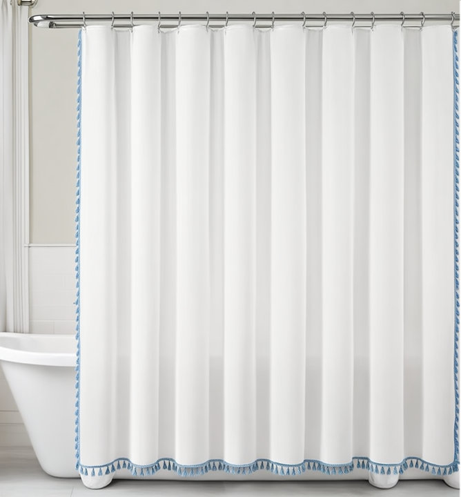 Rideau de douche en coton recyclé