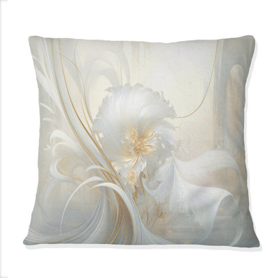 Coussin Tender Whirling White Illustration II - Abstract Spirals