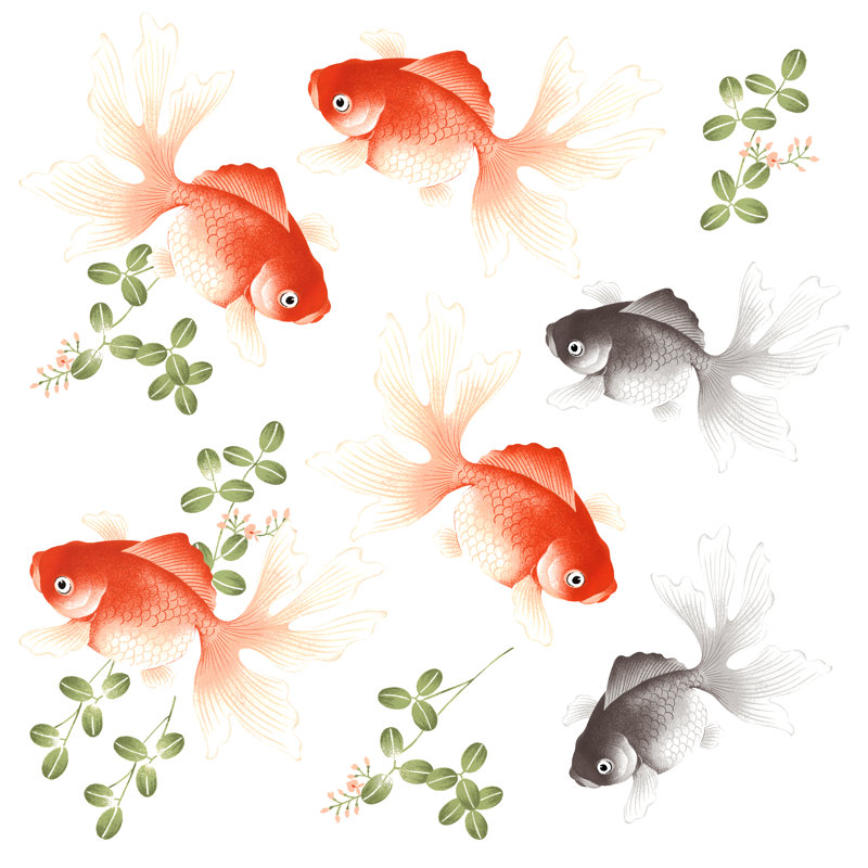 Elegant Fish - Wrapped Canvas Print, 122cm H x 122cm W x 3.8cm D