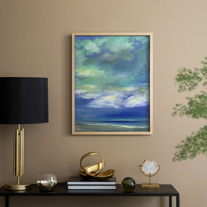 Island Midday Framed Print - Solid Wood, 11" H x 9" W