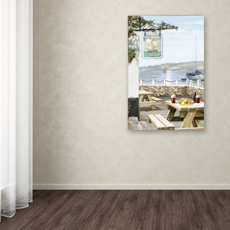 Armand 'Harbor Pub' Print on Canvas, 47" H x 30" W x 2" D