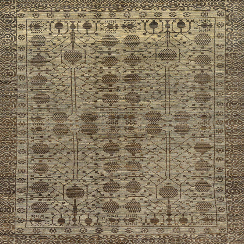 Tapis abstrait moderne 154, Carré 4 pi