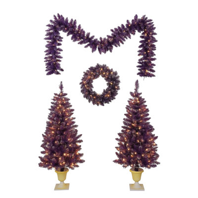 Regular (Full) Artificial Christmas Tree with Purple Needles